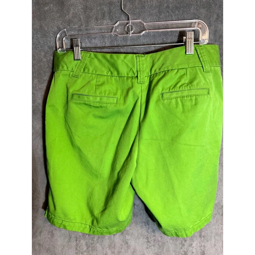 J.Crew Classic Twill Chino Shorts Mens 32 Lime Green Weathered Broken-In Cotton